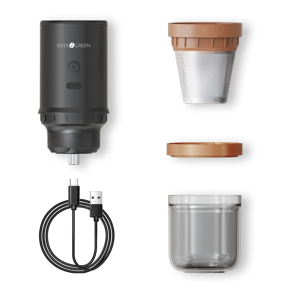 Grinduo®, Portable Coffee Grinder And Filter Coffee Dripper